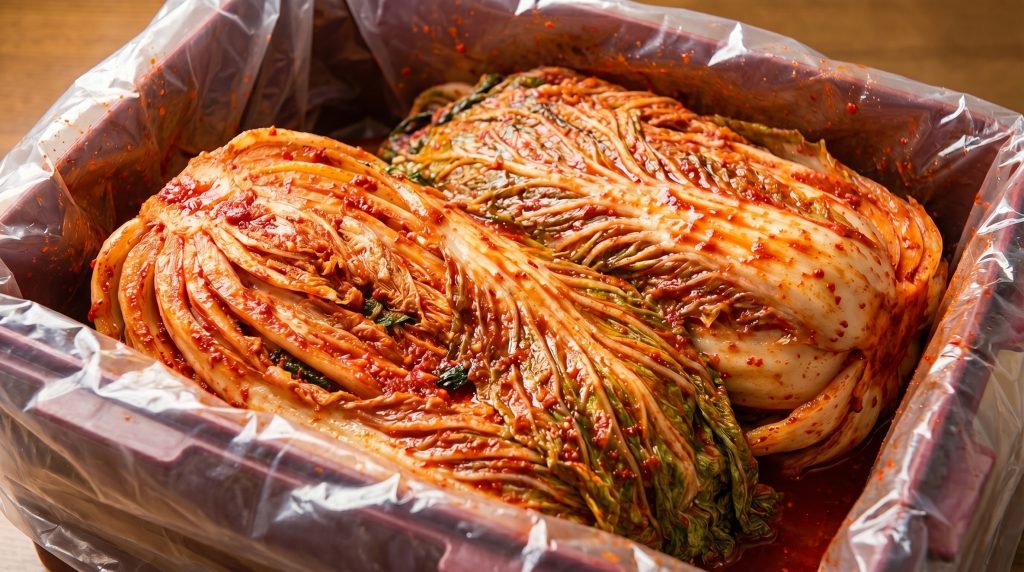 Đóng gói và bảo quản kimchi