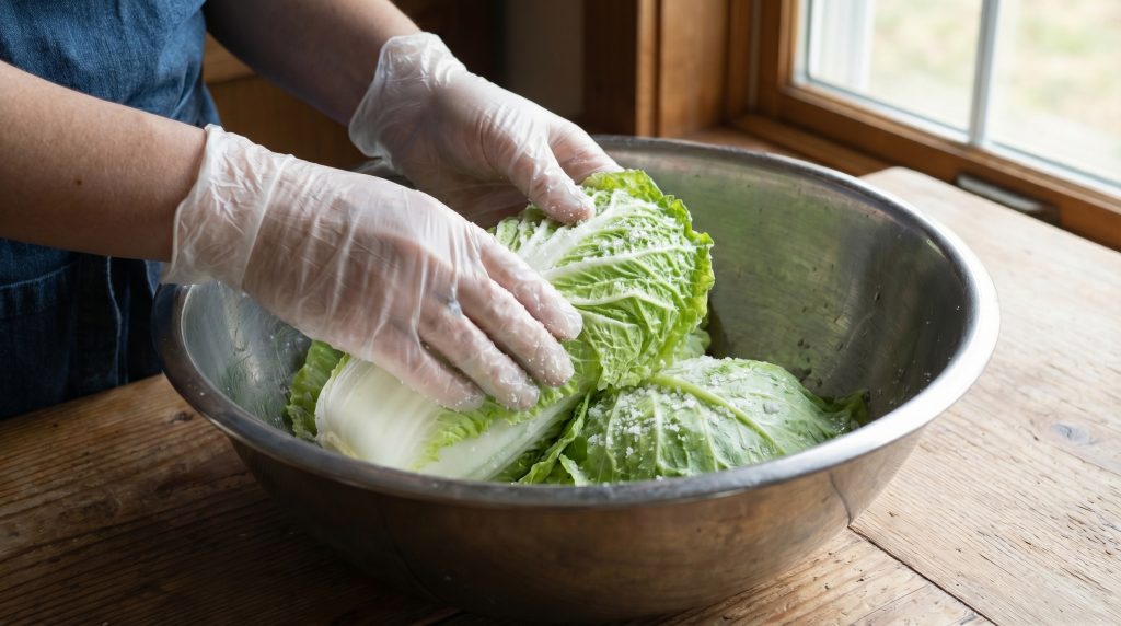 Sơ chế cải thảo